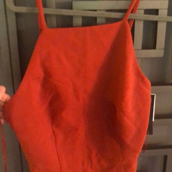 NWT French Connection Rust color mini dress with Spaghetti straps size 6 - Picture 5 of 5